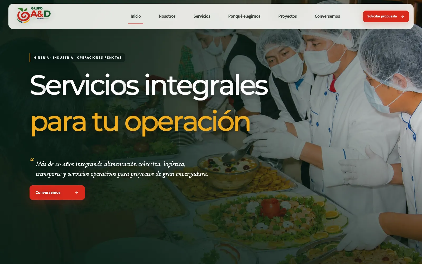 A&D Grupo, Web corporativa: proyecto de Zebware