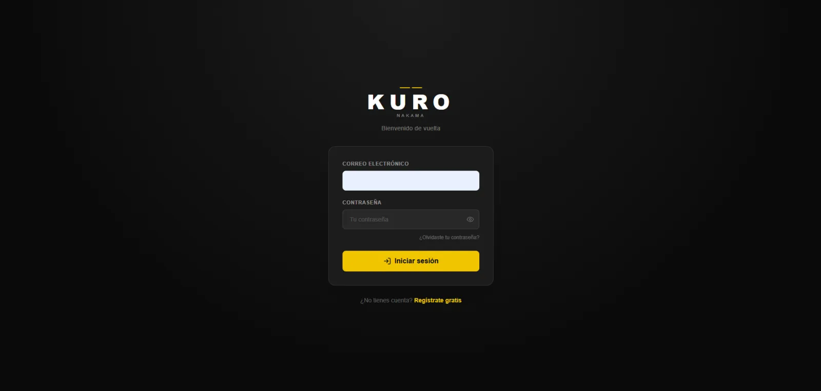 Kuro Nakama, App de fidelización: proyecto de Zebware