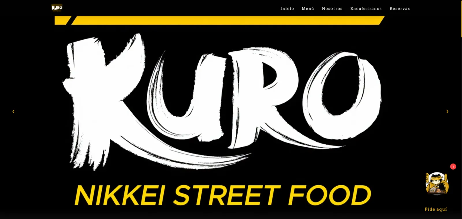 Kuro Sushi, Carta y pedidos: proyecto de Zebware