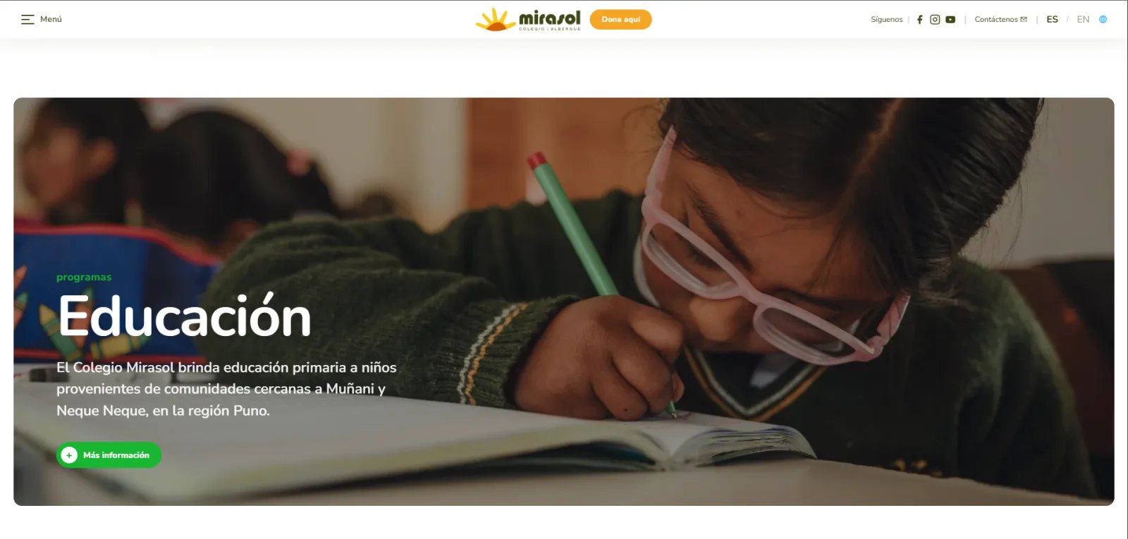 Mirasol, Plataforma web: proyecto de Zebware